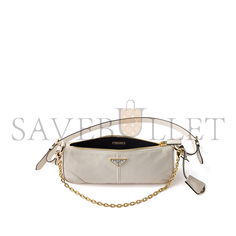 PRADA RE-EDITION 2002 MEDIUM LEATHER SHOULDER BAG 1BC221 (26*11.5*6cm)